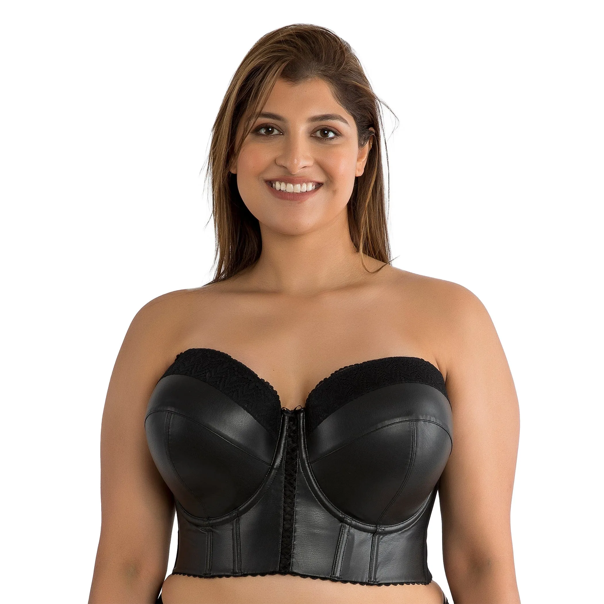 PARFAIT Stevie P50120 Women's Longline Strapless Bustier - Black