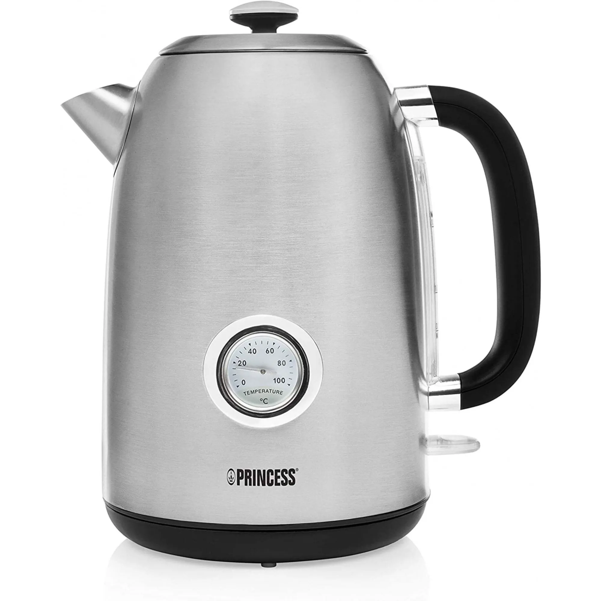 Princess 3KW 1.7L Retro Stainelss Steel Jug Kettle - Silver