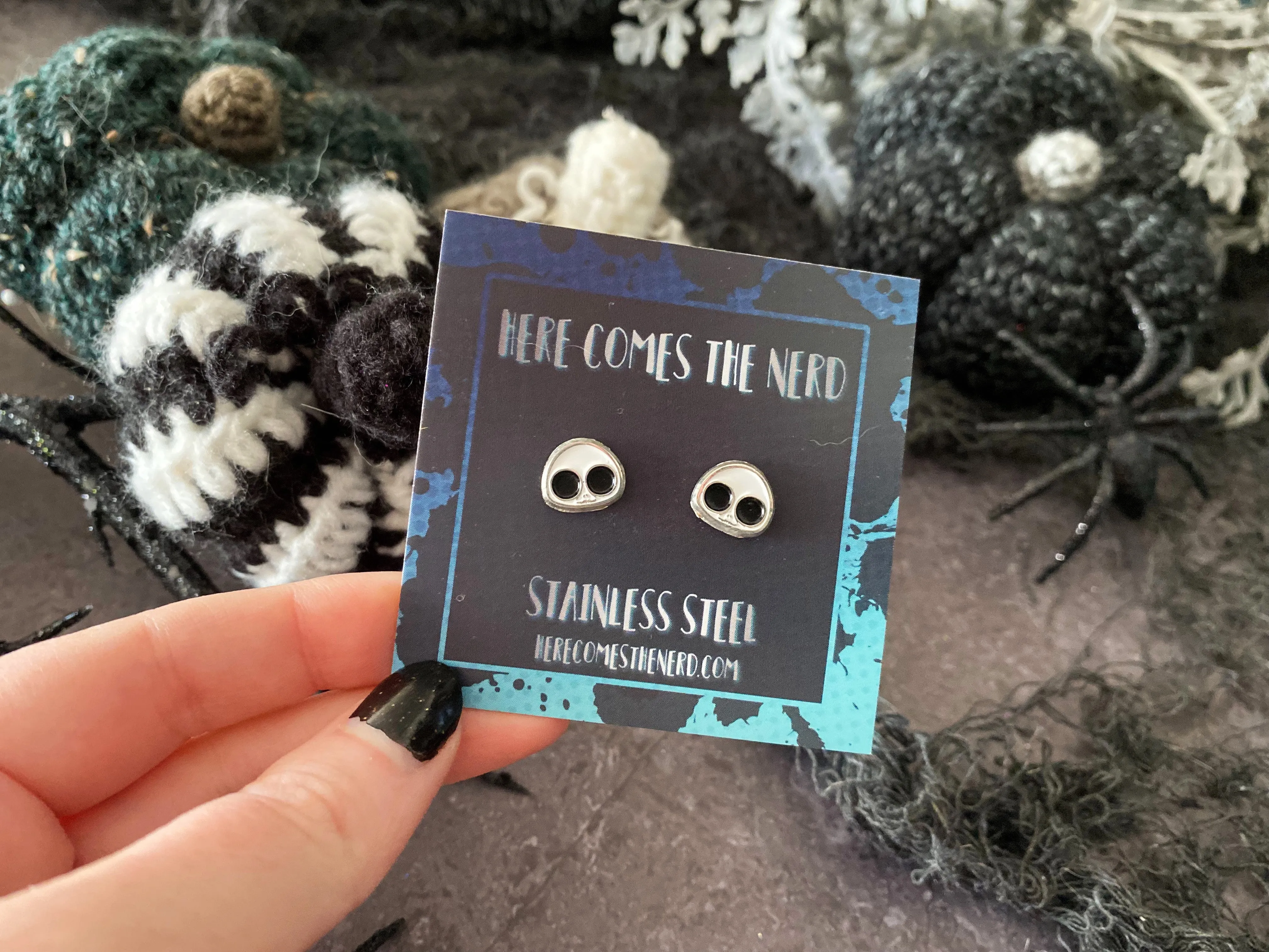 Pumpkin King - Stud Earrings (For Sensitive Ears)
