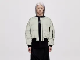 Reflective Bomber Down Jacket - Reflective Jade