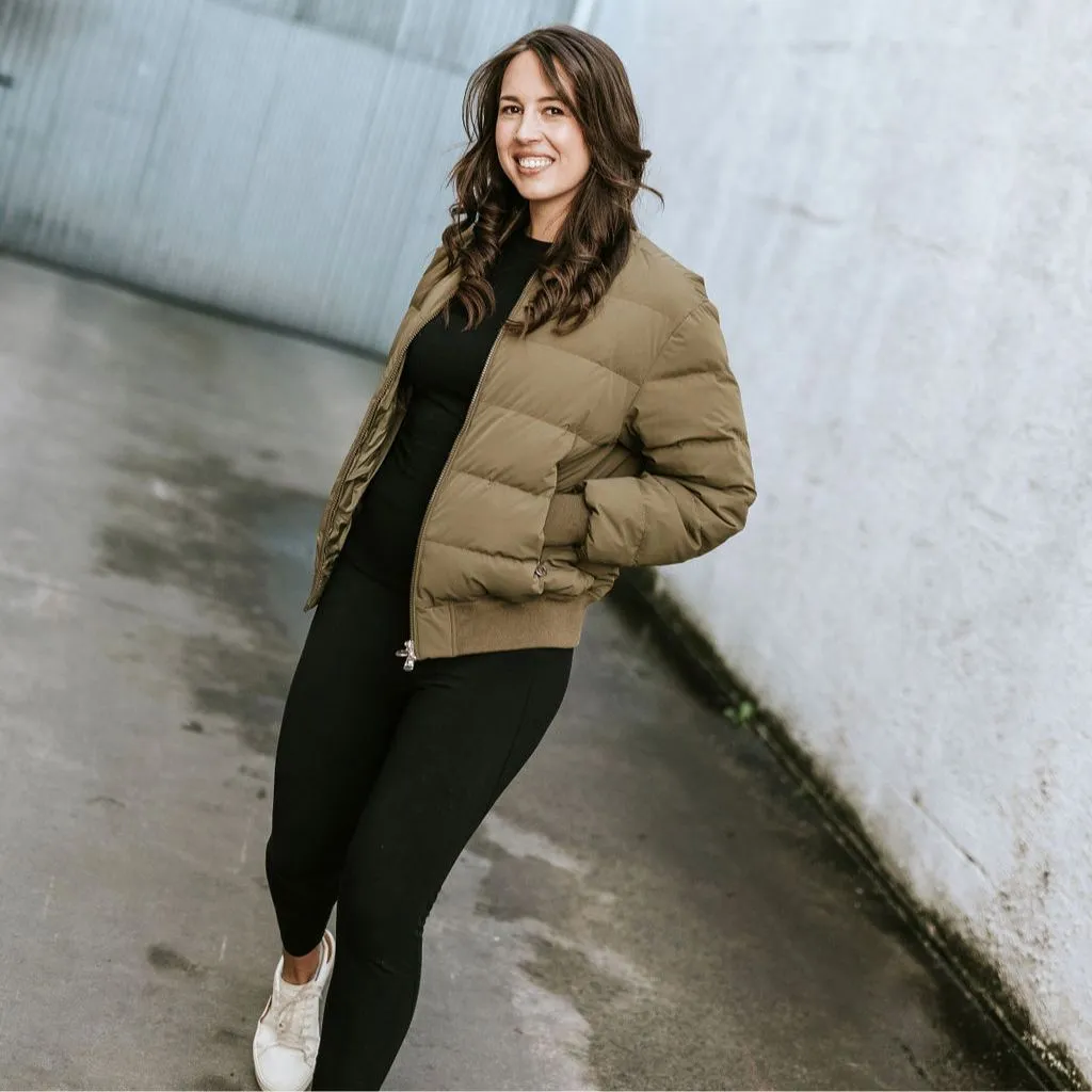 Rue Women's 90/10 Down Bomber Jacket - Loden