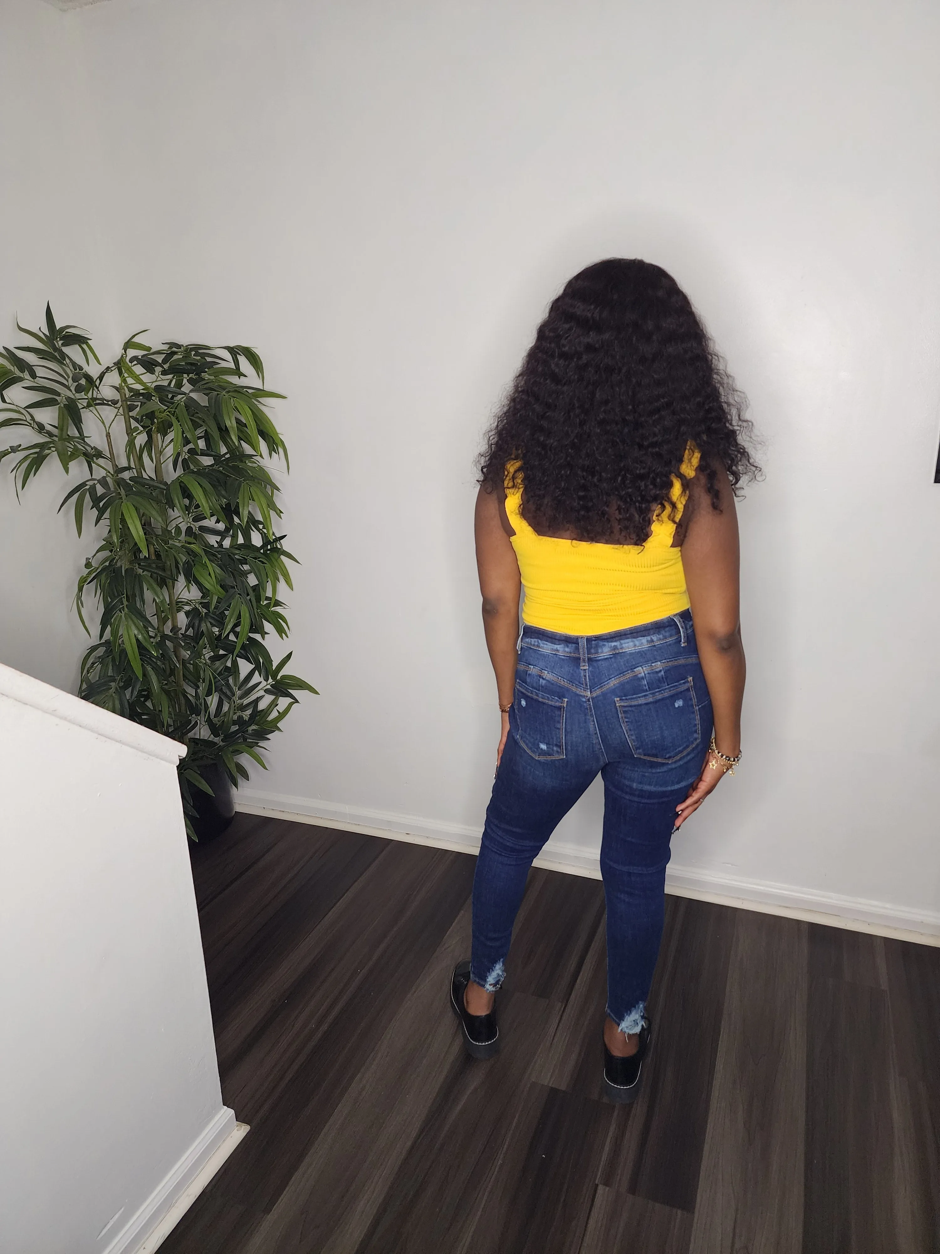 Ruffle Ribbed Bodysuit