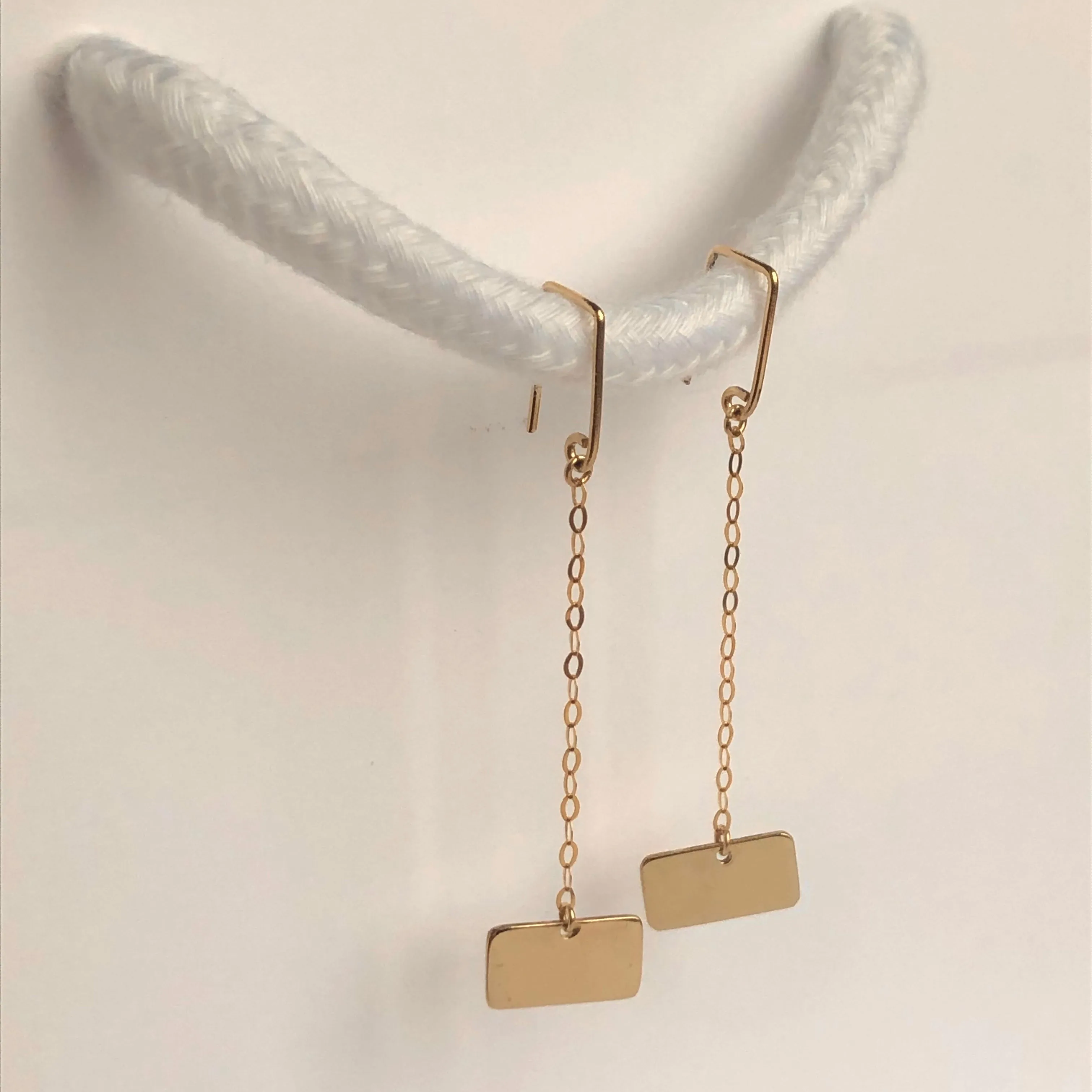 Slip Drop Earrings - 9ct Gold