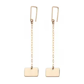 Slip Drop Earrings - 9ct Gold