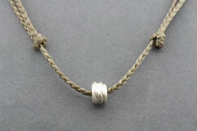 slip knot necklace - reel - sand