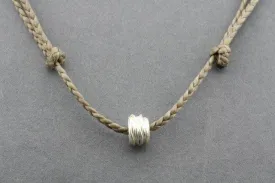 slip knot necklace - reel - sand