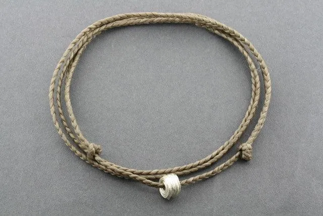 slip knot necklace - reel - sand