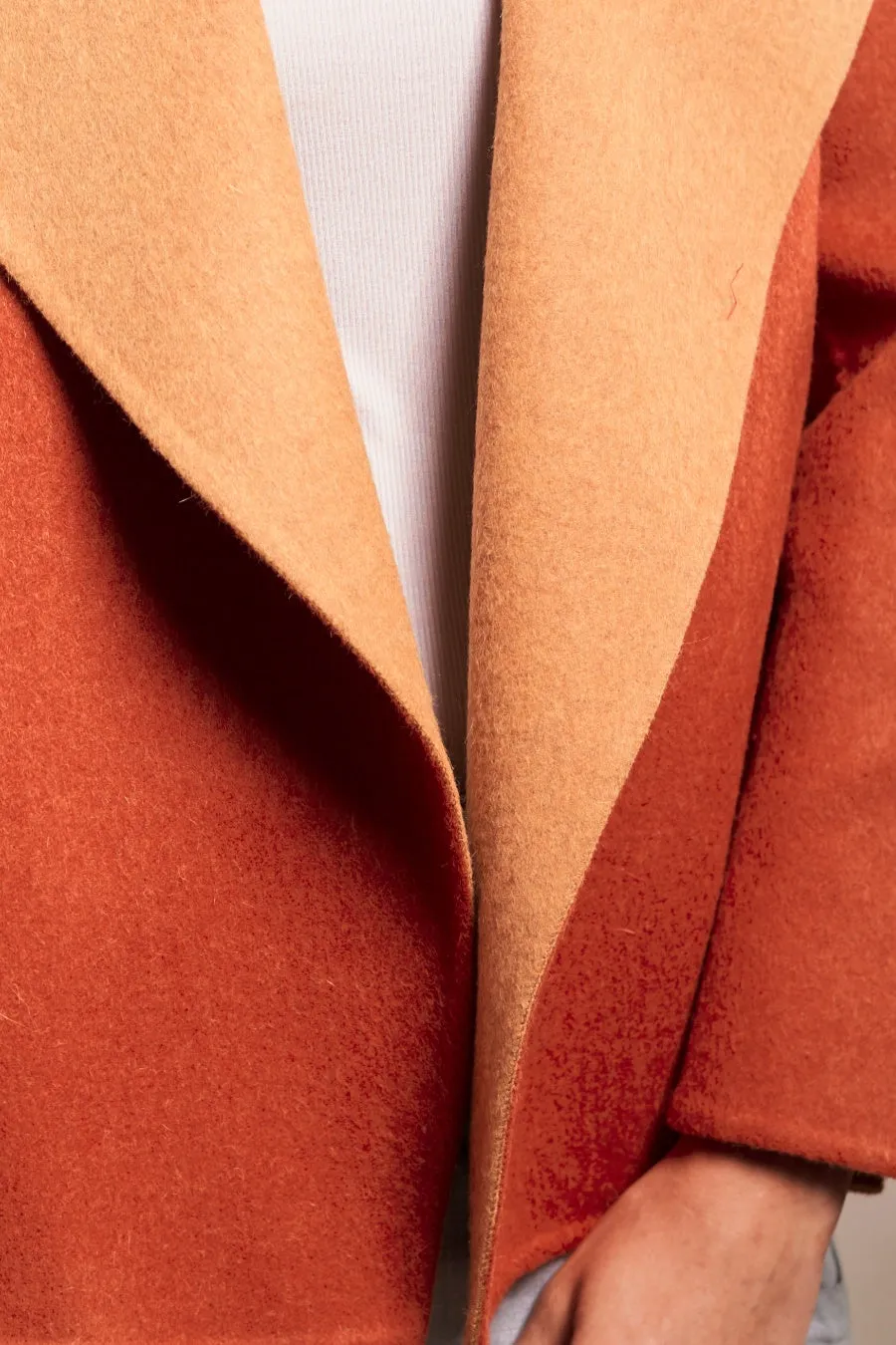 Steffie Coat Baby Alpaca & Wool Color Oxide & Senape