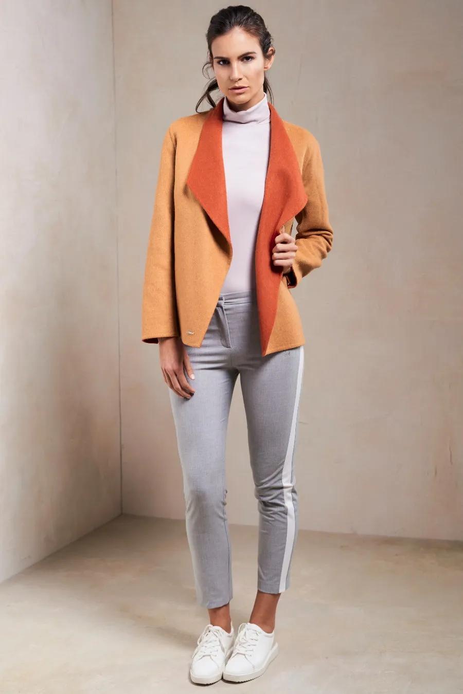 Steffie Coat Baby Alpaca & Wool Color Oxide & Senape