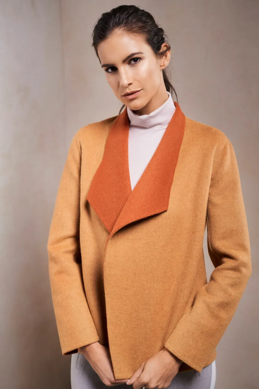 Steffie Coat Baby Alpaca & Wool Color Oxide & Senape
