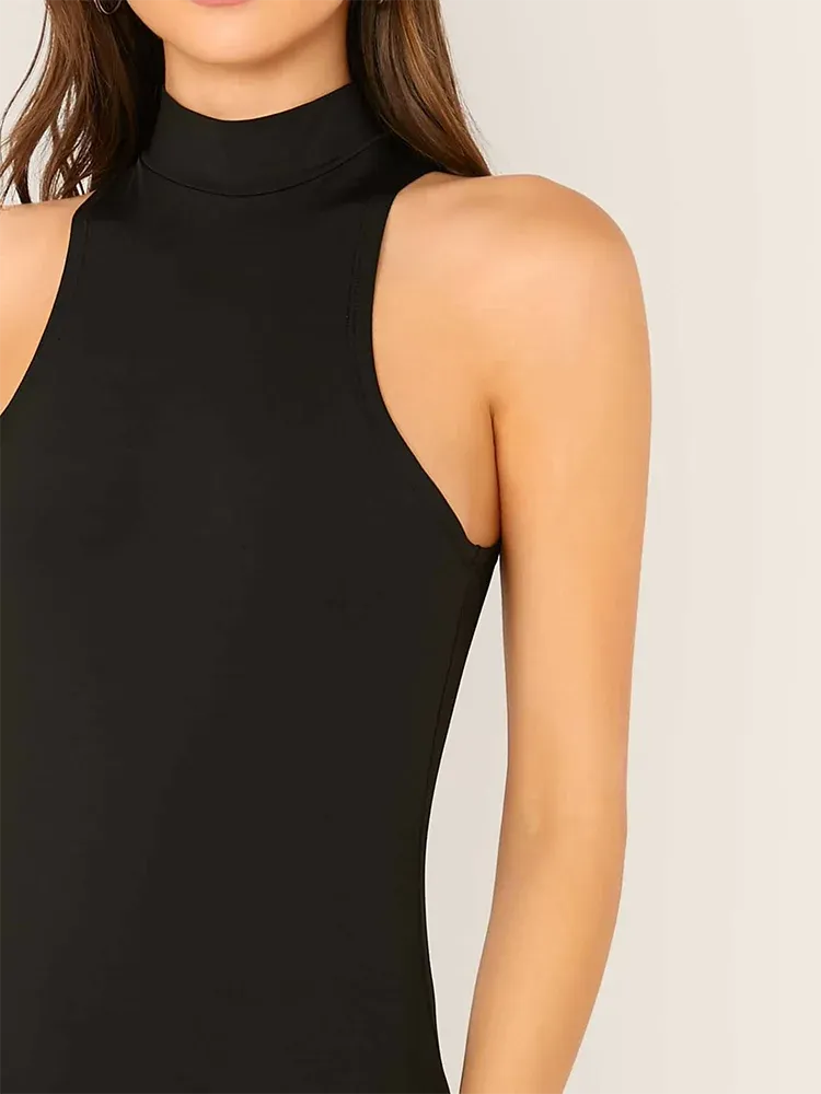 Summer Sexy Turtleneck Sleeveless Bodysuit