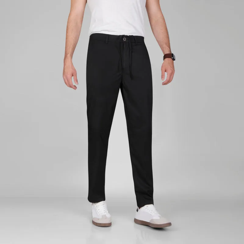TENCEL Slim-fit Trousers  -  BLACK - Available in store