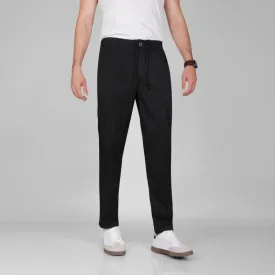 TENCEL Slim-fit Trousers  -  BLACK - Available in store