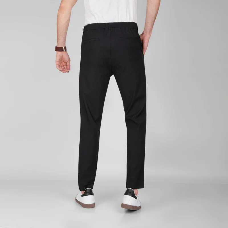 TENCEL Slim-fit Trousers  -  BLACK - Available in store