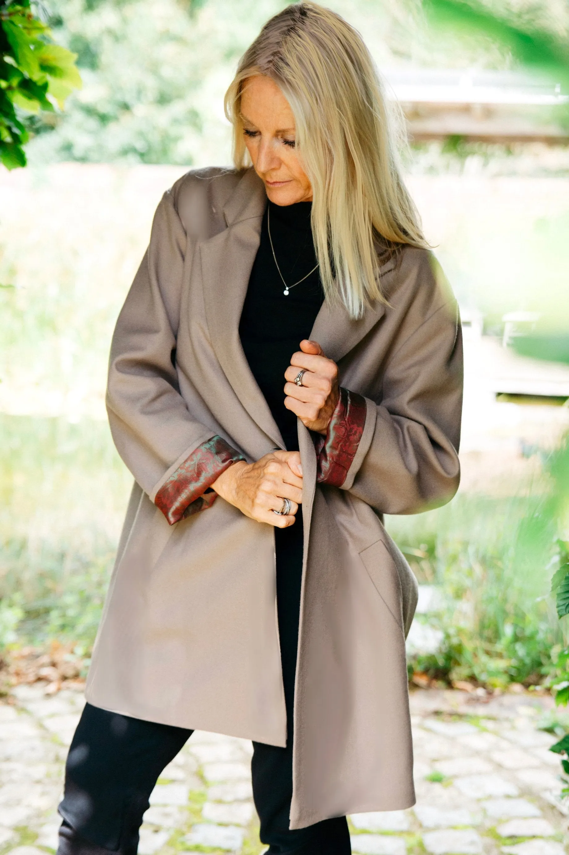 U - THE BOND STREET OVERSIZED JACKET IN SMOKY CAMEL