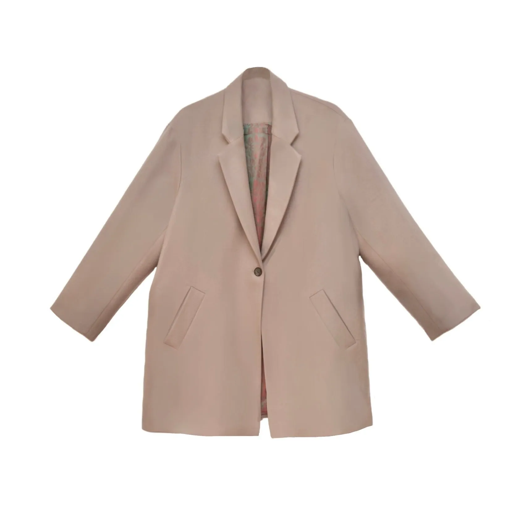 U - THE BOND STREET OVERSIZED JACKET IN SMOKY CAMEL
