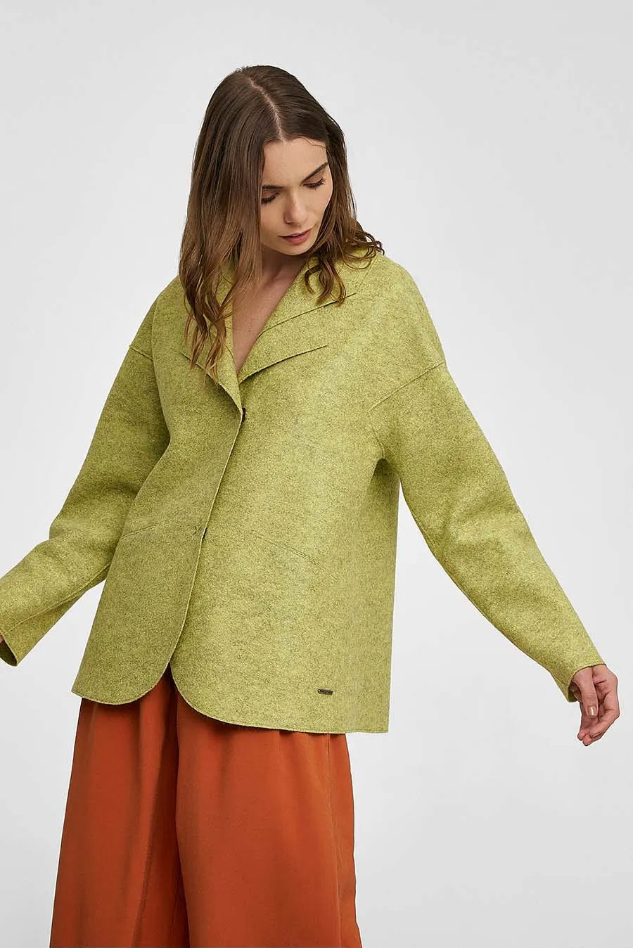 Who Coat Alpaca Color Green