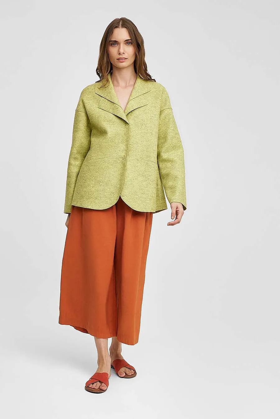 Who Coat Alpaca Color Green