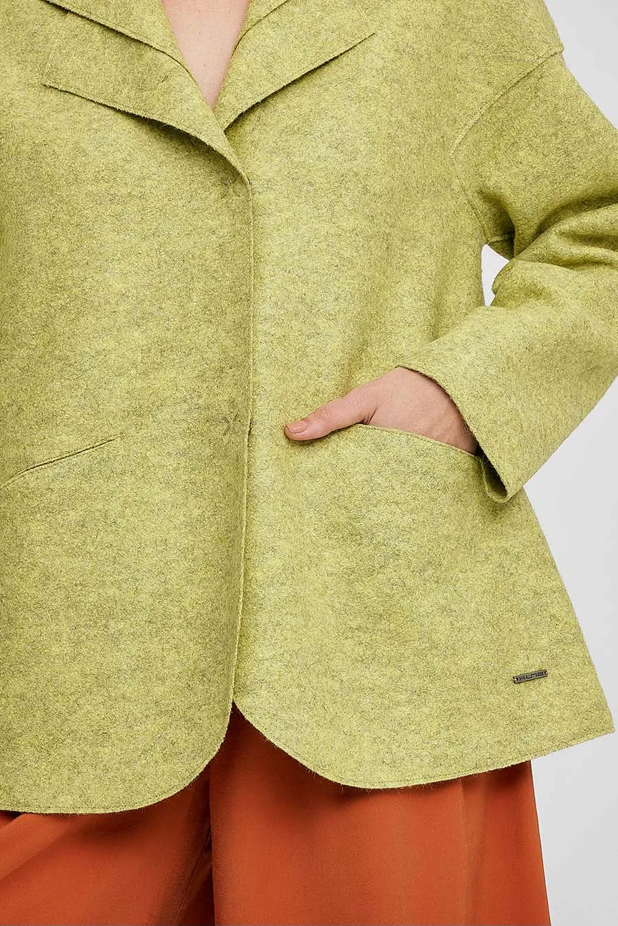 Who Coat Alpaca Color Green