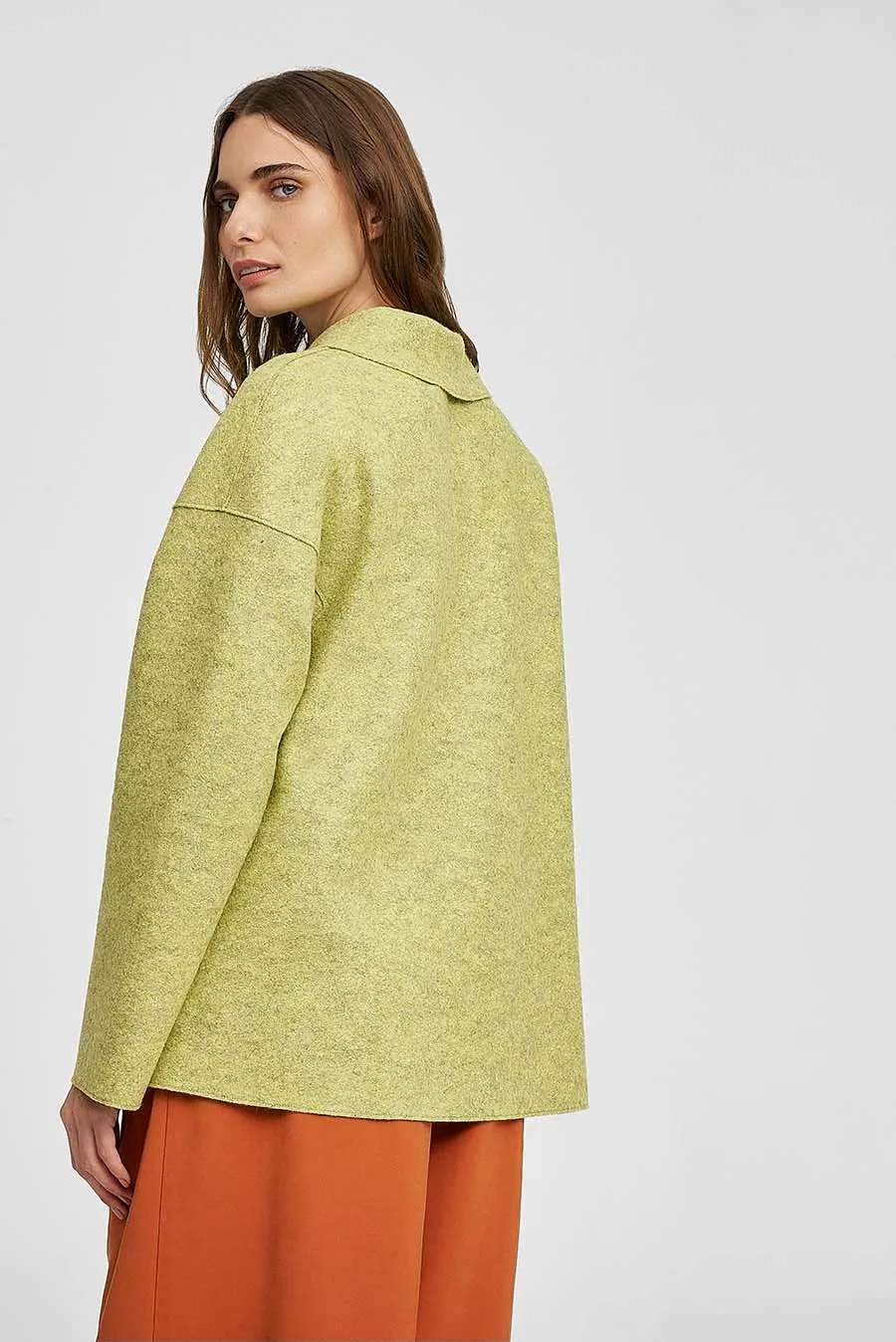 Who Coat Alpaca Color Green