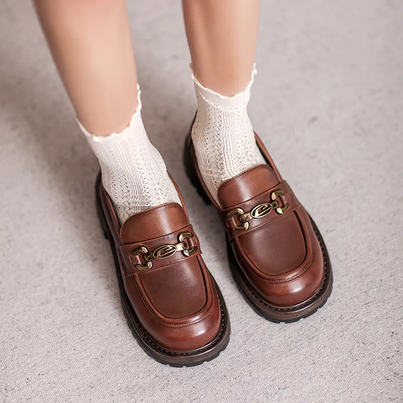 Women Minimalist Casual Soft Leather JK Loafers