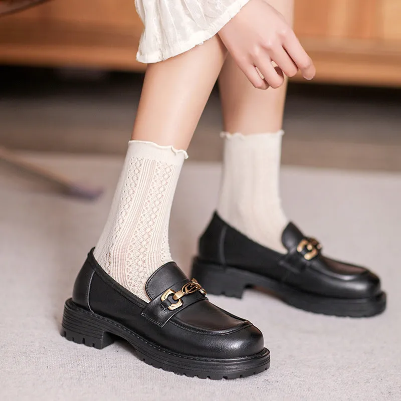 Women Minimalist Casual Soft Leather JK Loafers