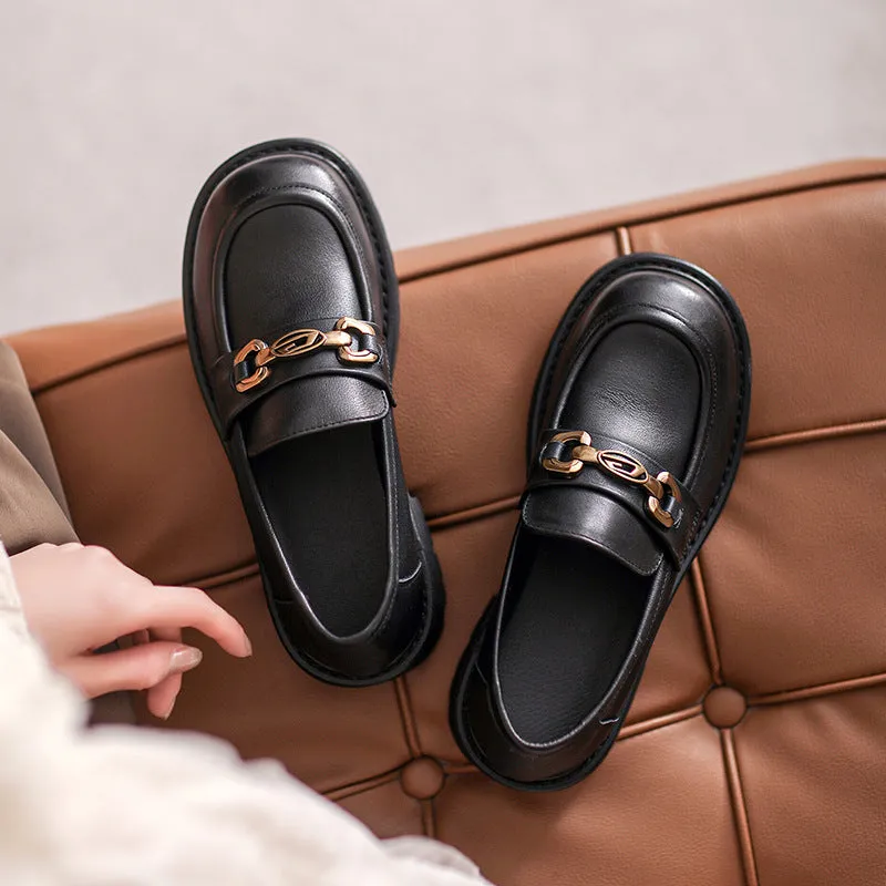Women Minimalist Casual Soft Leather JK Loafers