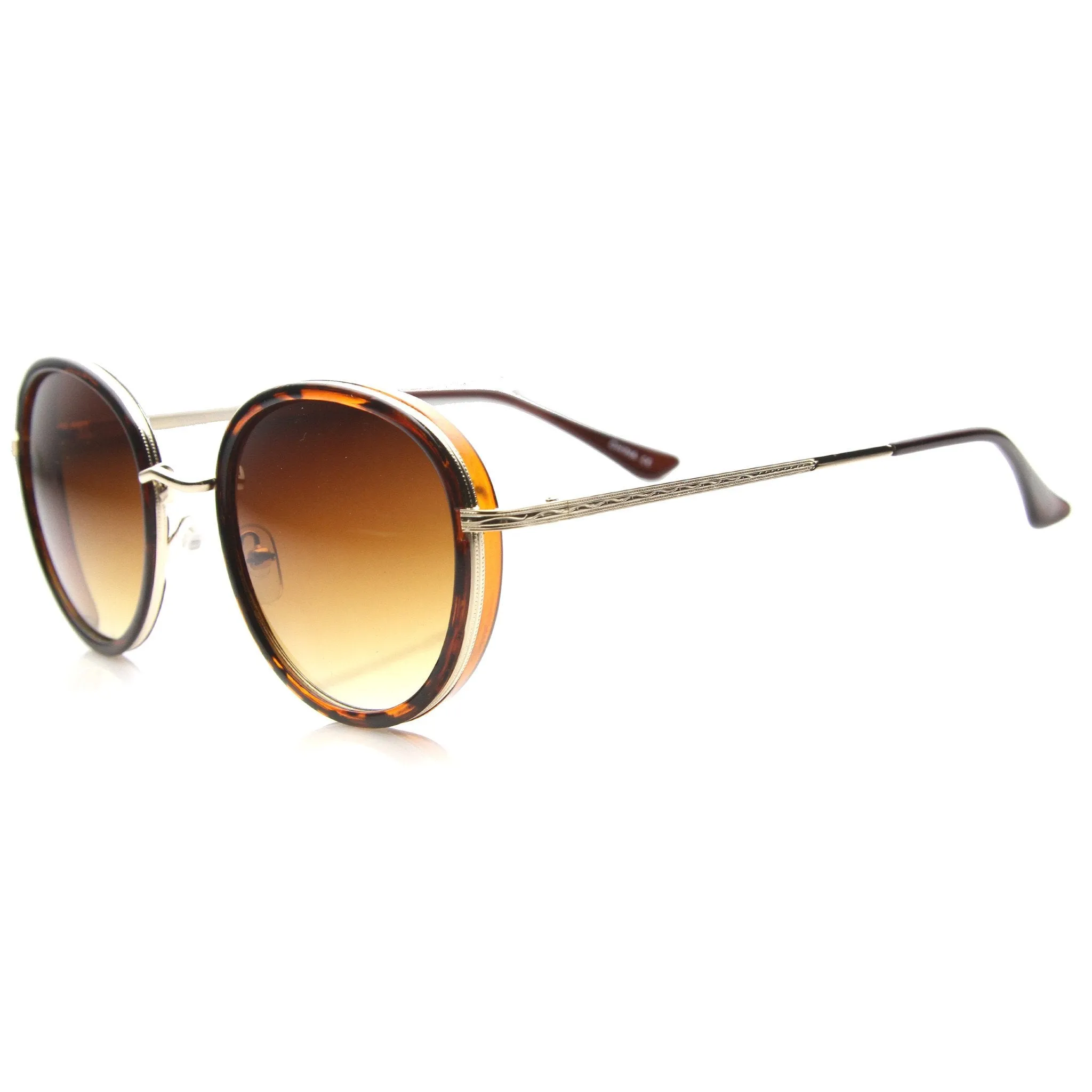Women's Retro Fashion Round Cat Eye Sunglasses 9786