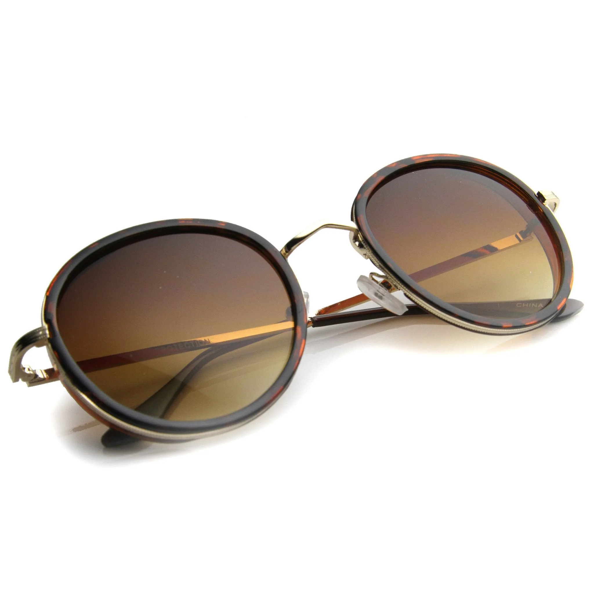 Women's Retro Fashion Round Cat Eye Sunglasses 9786