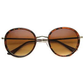 Women's Retro Fashion Round Cat Eye Sunglasses 9786