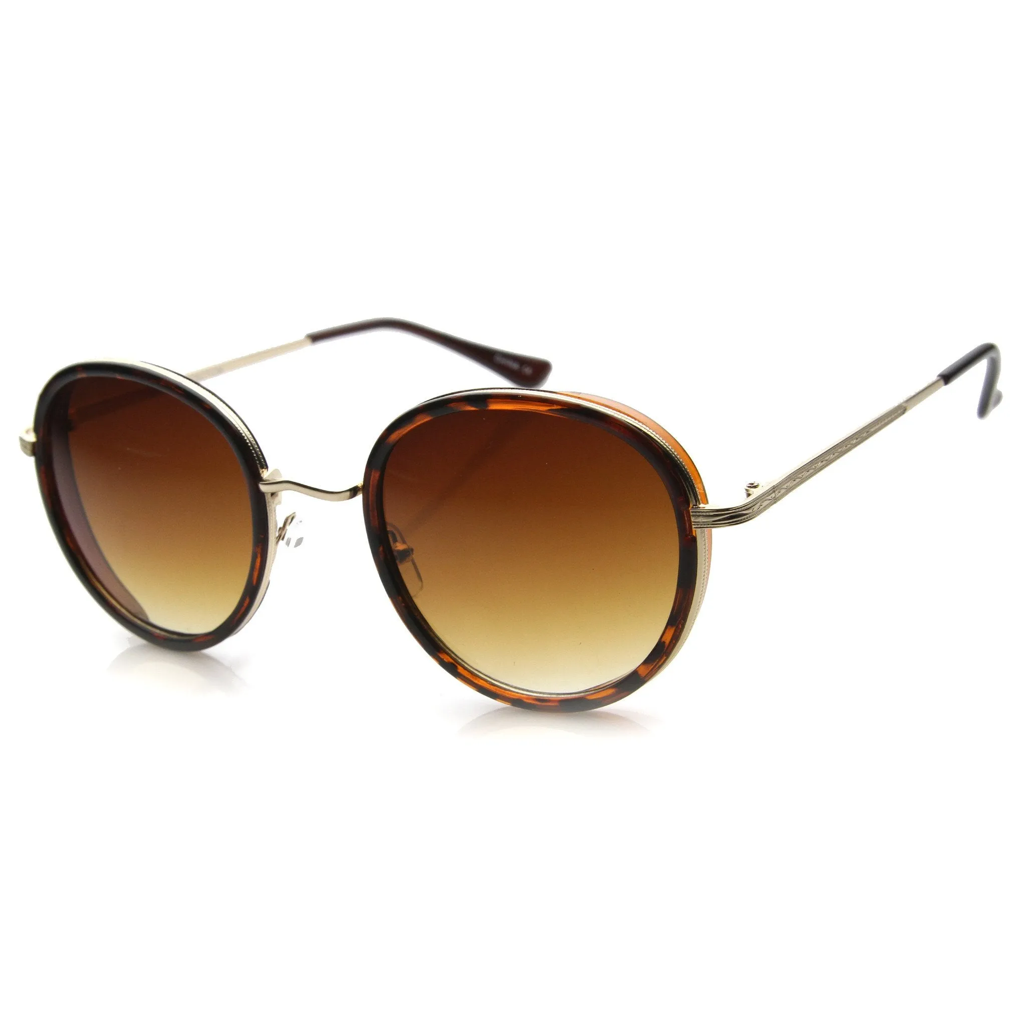 Women's Retro Fashion Round Cat Eye Sunglasses 9786